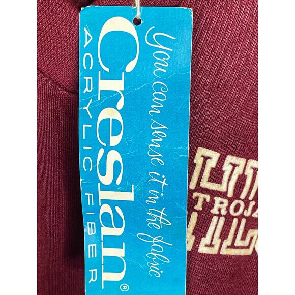 Deadstock Hannibal-LaGrange University Trojans V-Neck Short Sleeve Sweater 1970s - Picture 5 of 5